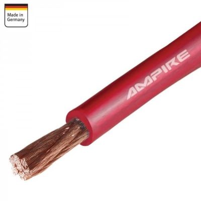 Ampire Stromkabel rot 25mm², 35m Rolle, Kupfer