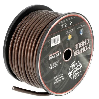 Rolle 20mm²/4GA Kabel schwarz 30m CCA