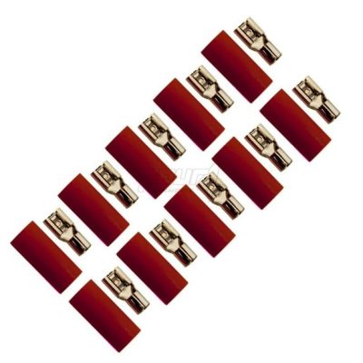 FOUR Connect 4-690743 Flat Connector 6.0mm2, 4.8mm, Red, 10pcs