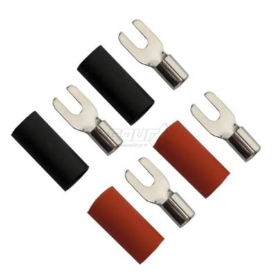 FOUR Connect 4-690812 M4 Fork Connector 6.0mm², 2xRed And 2xBlack