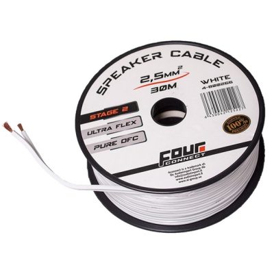FOUR Connect 4-800266 OFC-Minispool White 2x2.5mm2, 30m