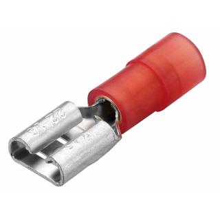NEKO Flachsteckhülsen isoliert, 0,5-1mm², rot, 6.3mm (100er Pack)