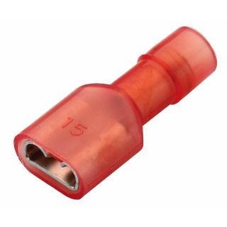 NEKO Flachsteckhülsen vollisoliert, 0,5-1mm², rot, 6.3mm (100er Pack)