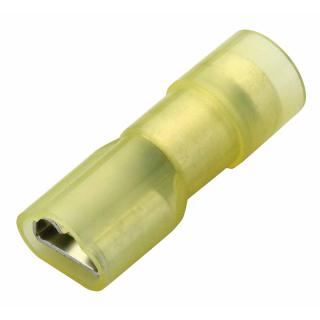 NEKO Flachsteckhülsen vollisoliert, 4-6mm², gelb, 6.3mm (100er Pack)