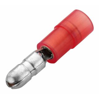 NEKO Rundstecker isoliert, 0,5-1mm², rot, 4mm (100er Pack)